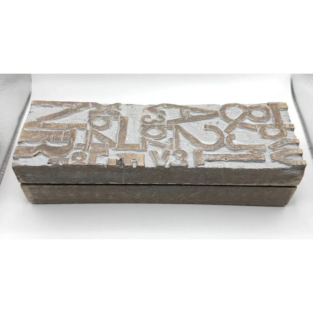 Mixed‎ Font Letters Alphabet Box Trinket Box Rectangular